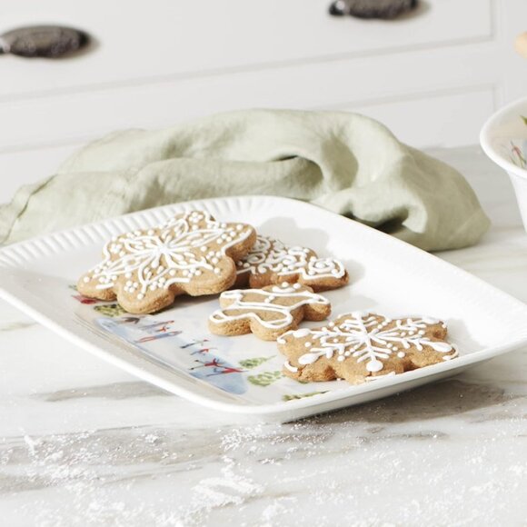 Lenox Profile Snow Day Rectangular Porcelain Platter - Picture 10 of 11